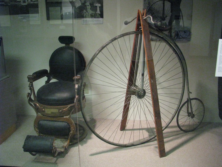A "penny-farthing" bicycle from 1883